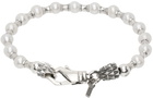 Emanuele Bicocchi Silver Pearl & Spacers Bracelet