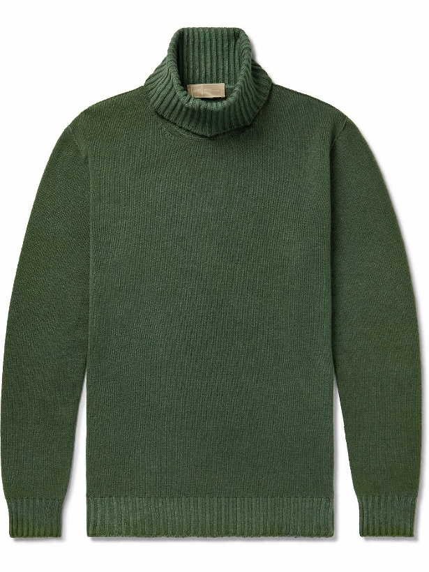 Photo: 120% - Cashmere and Virgin Wool-Blend Rollneck Sweater - Green
