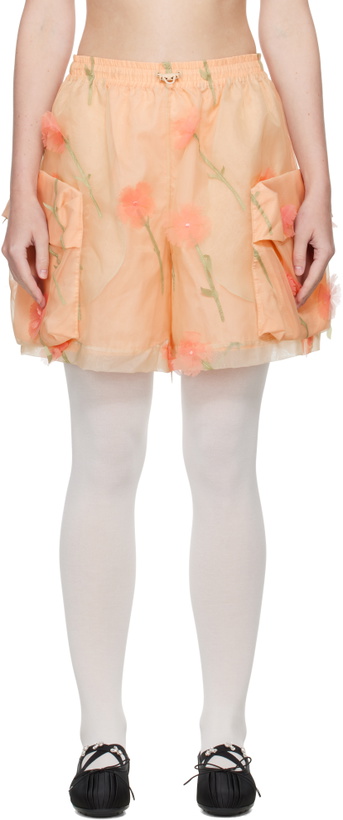 Photo: Simone Rocha Pink Layered Cargo Flap Shorts