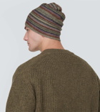 Ranra Striped virgin wool beanie