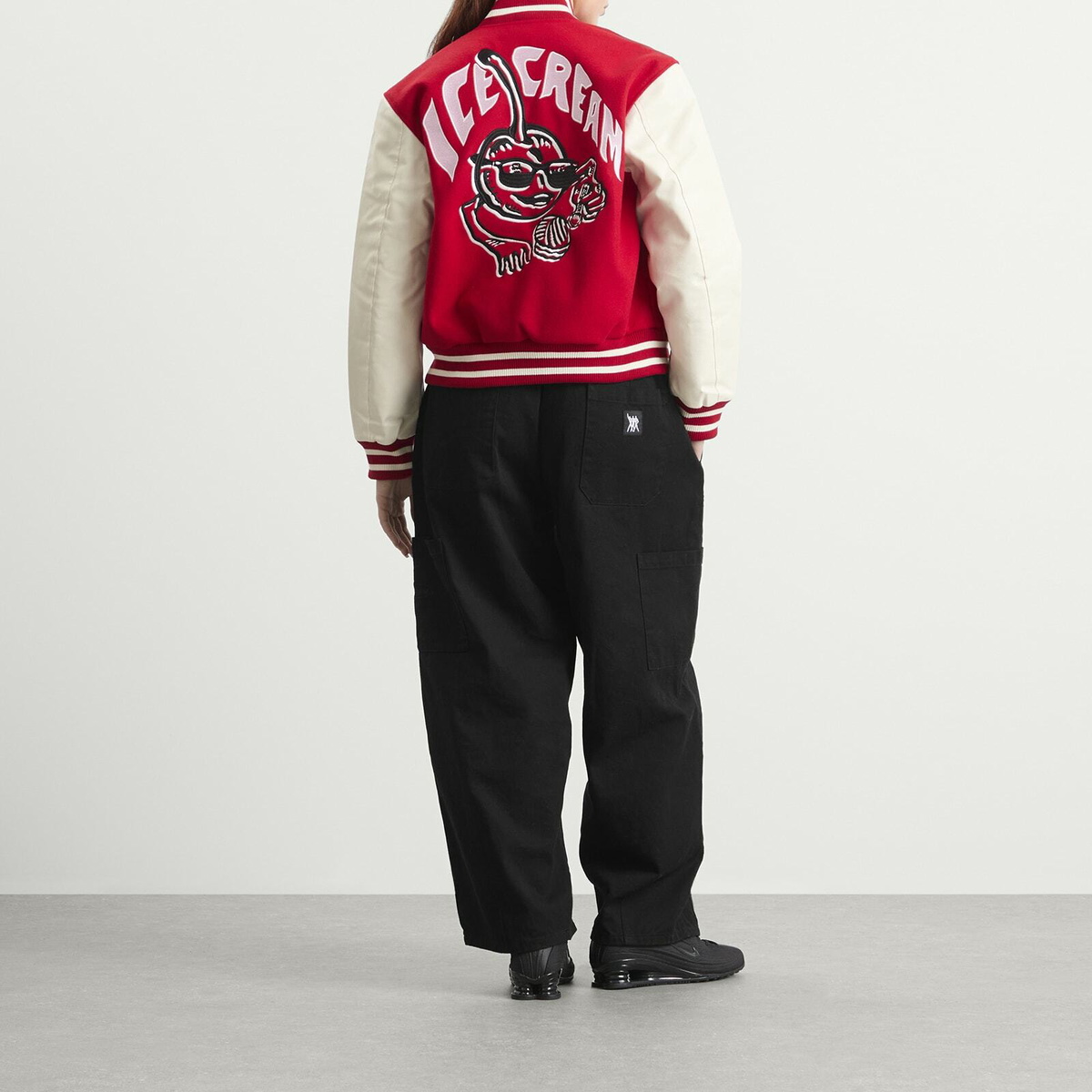 ICECREAM Women's Cherry Varsity Jacket in Red