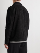 Mr P. - Leather-Trimmed Suede Jacket - Black