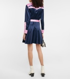 Kenzo - Embroidered satin minidress