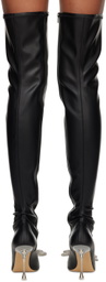 MACH & MACH Black Double Bow 100 Boots