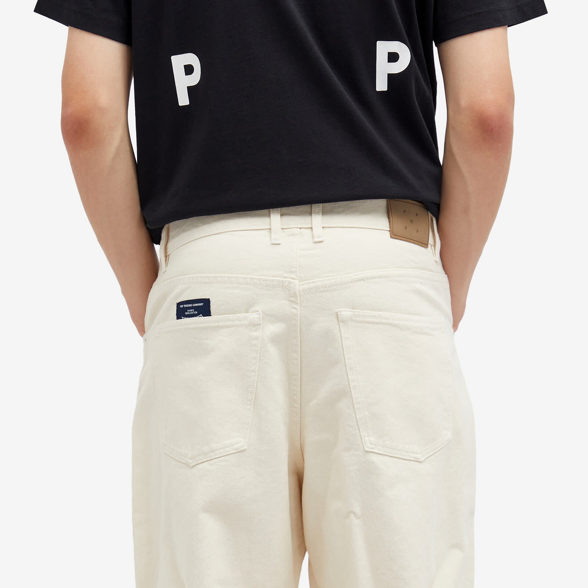 Pop Trading Company Men's Dr's Pant in Off White Denim