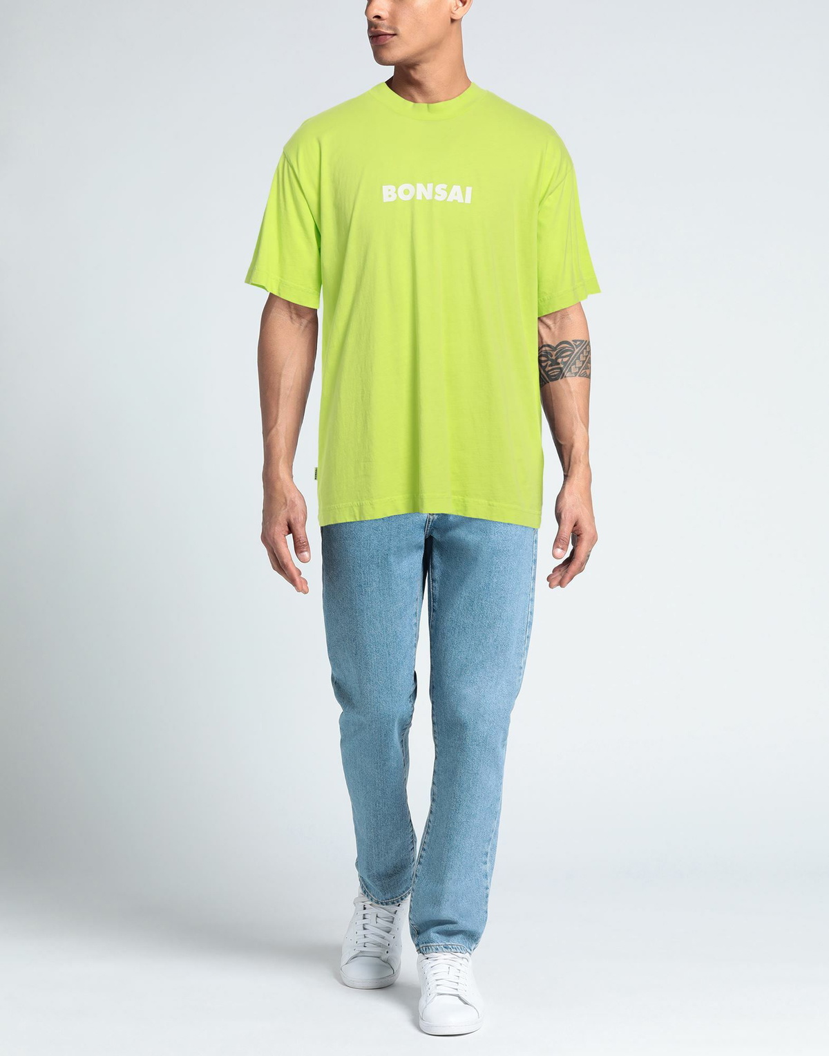 Bonsai Mens T-shirt Lime in Green