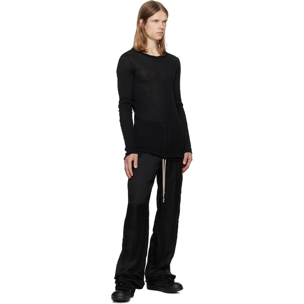 Rick Owens Black Tower Jumbolace Low Sneaks Sneakers