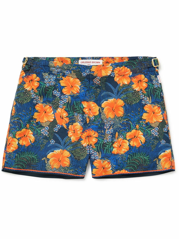 Photo: Orlebar Brown - Setter Straight-Leg Short-Length Printed Swim Shorts - Blue