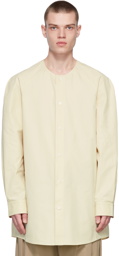 Hed Mayner Off-White Collarless Raglan Shirt