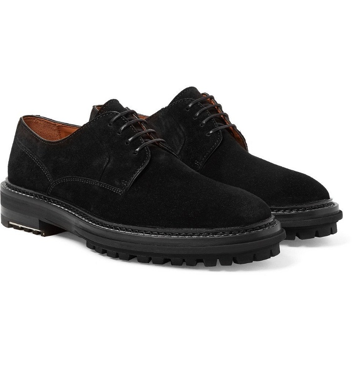Photo: Lanvin - Suede Derby Shoes - Men - Black