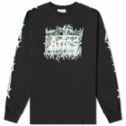 Aries Men's Long Sleeve Metal T-Shirt in Black