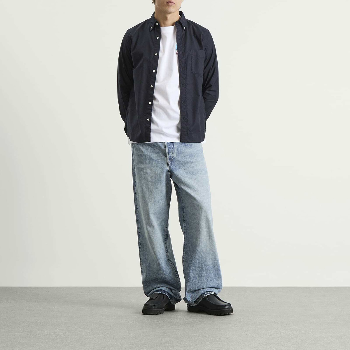 Edwin Men's Wide Fit Red Selvedge Denim Jeans in Blue