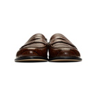 Loewe Brown and Black Croc Slip-On Loafer