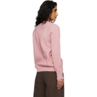 Stone Island Pink 5100033 Plated Rib Cotton Bouclé Sweater
