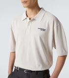 Acne Studios Distressed logo cotton polo shirt