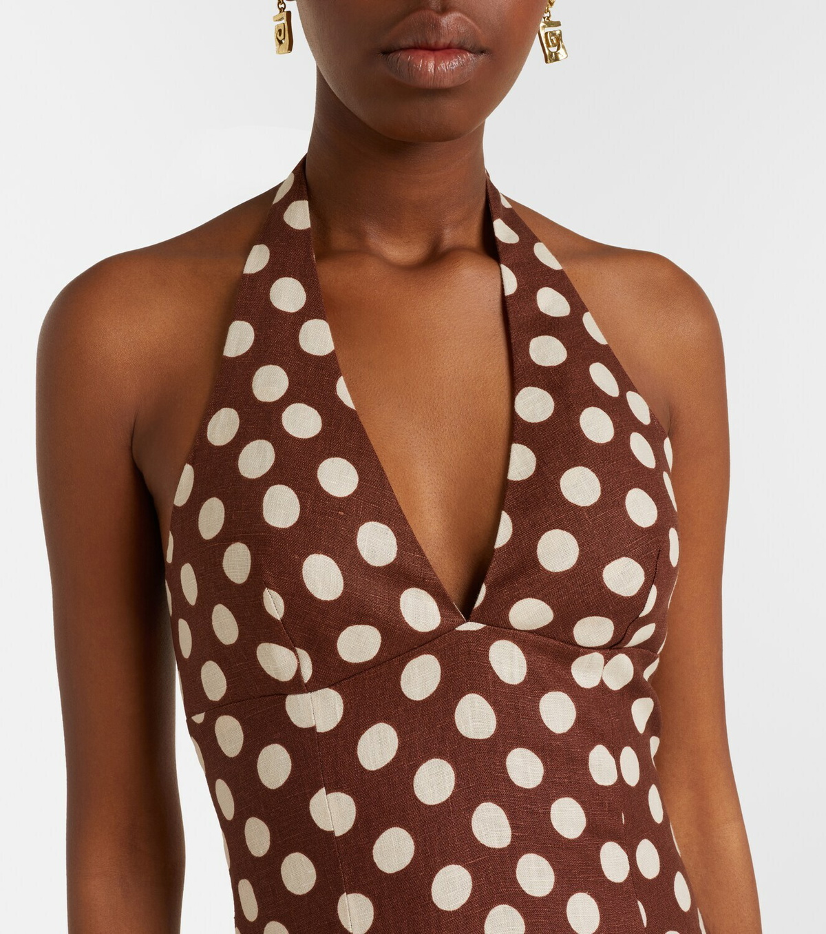 Faithfull Marais polka-dot linen midi dress
