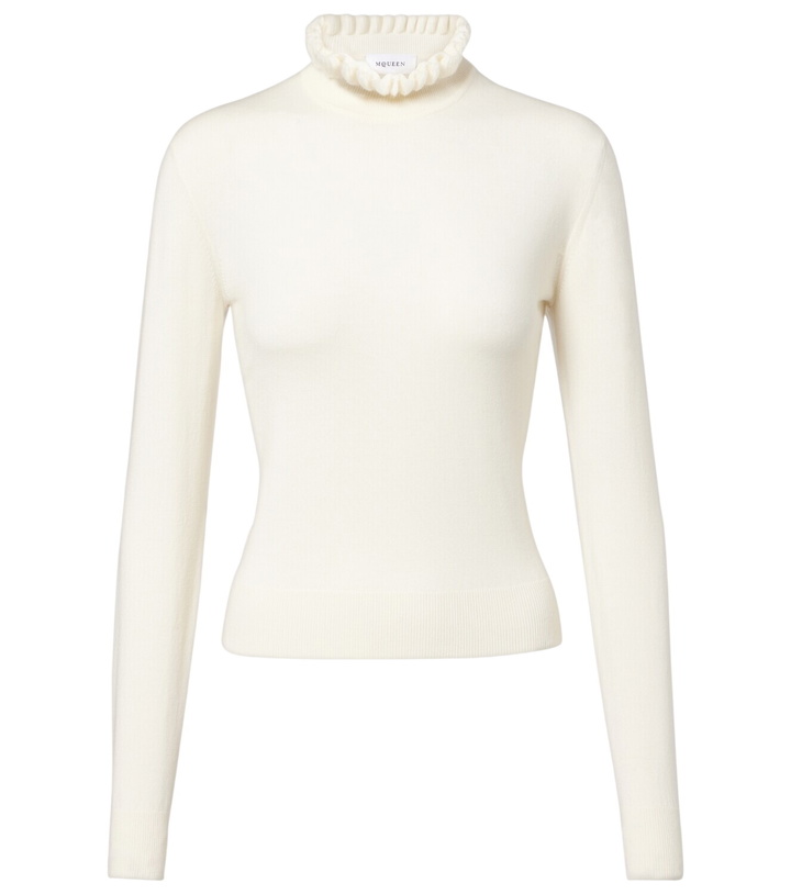 Photo: McQueen Scalloped wool-blend sweater