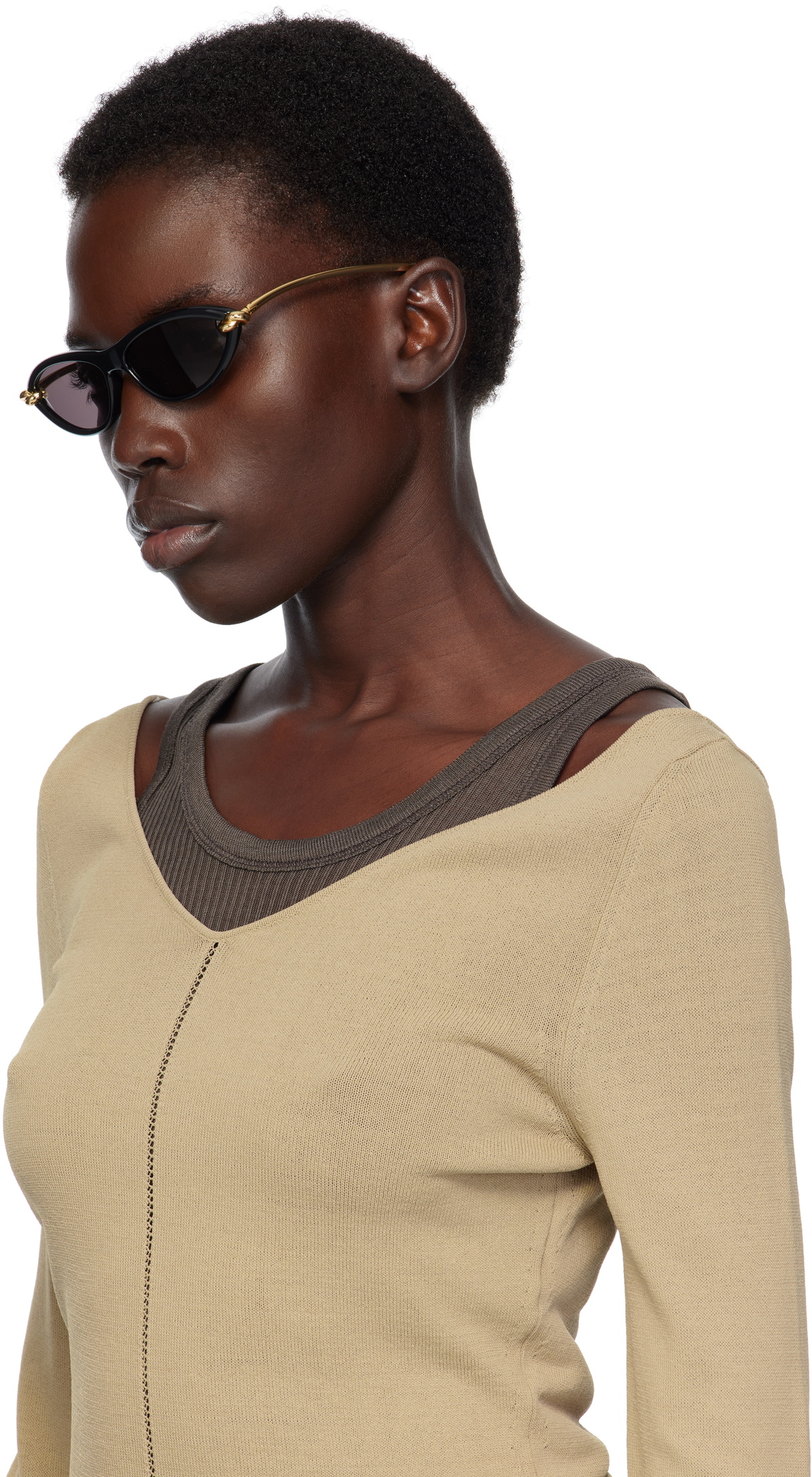 Bottega Veneta Cat Eye Sunglasses Bottega Veneta BV1101S Cat Eye Sunglasses | Fashion Eyewear US main image 4