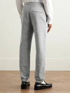 Noah - Core Tapered Logo-Embroidered Cotton-Jersey Sweatpants - Gray