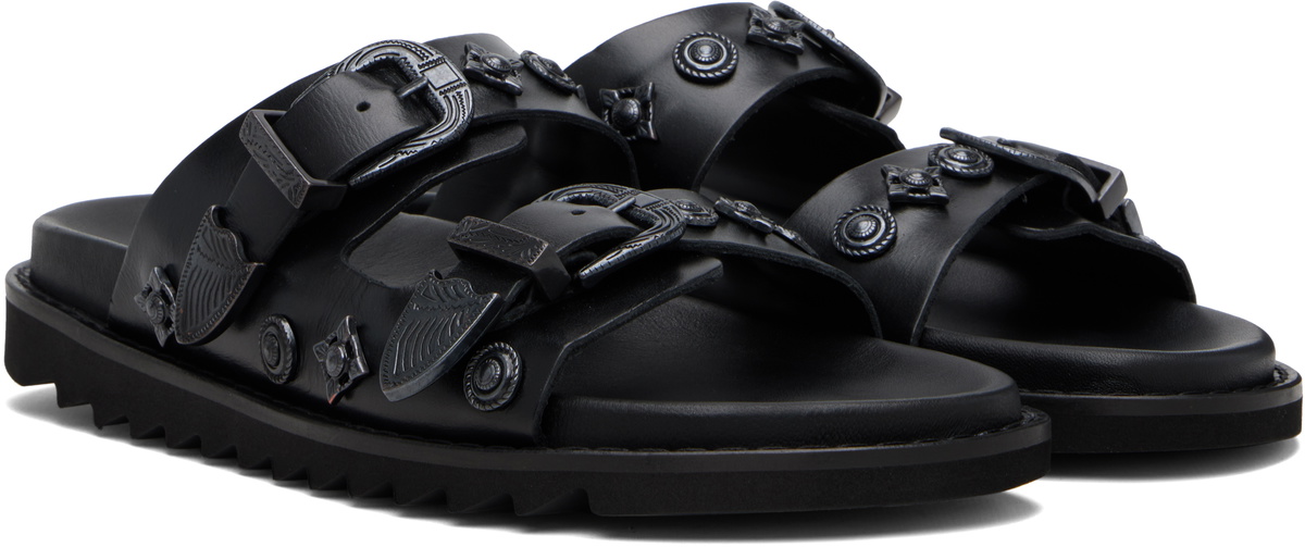 Toga Virilis SSENSE Exclusive Black Buckle Sandals