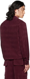 DRAE SSENSE Exclusive Burgundy Flap Pocket Shirt