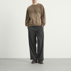 Karma8a Men's Washed Crewneck Sweatshirt in Brown