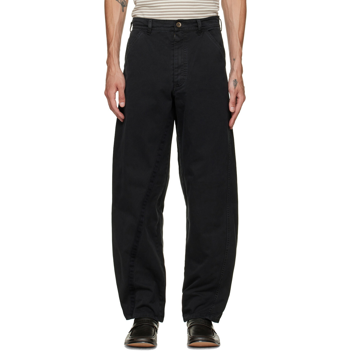 Maison Margiela Black Cotton Trousers