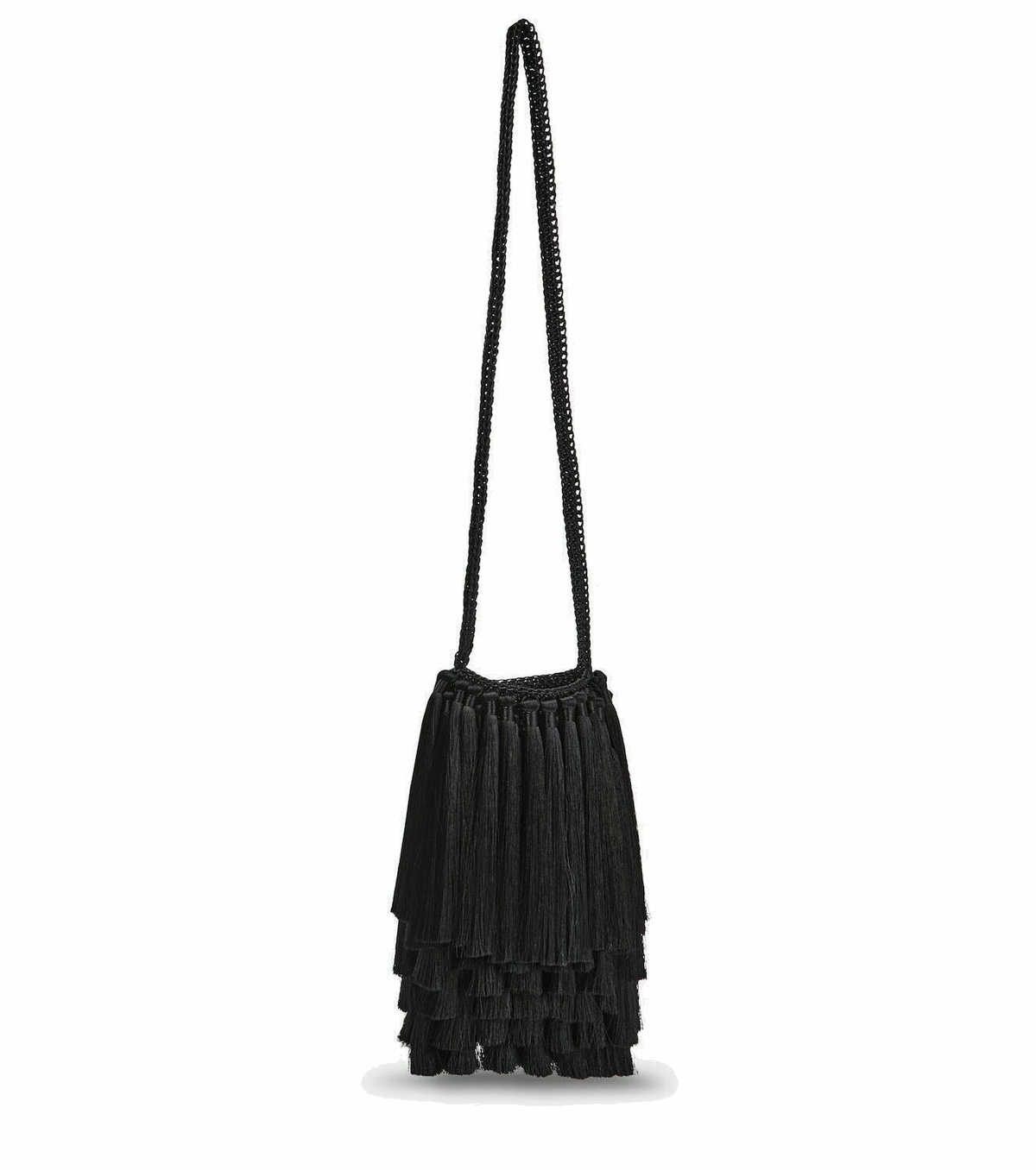 CHIEKO+  tassel † noir ミニバッグ micro-chelsea-hobo-dr-black-