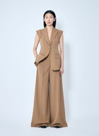 Max Mara Sleeveless Gabardine Jacket