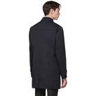 Boss Navy Padded Dain Coat