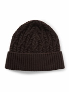 Mr P. - Cable-Knit Wool Beanie