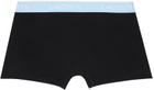 Lacoste Three-Pack Black Contrast Waist Boxer Briefs