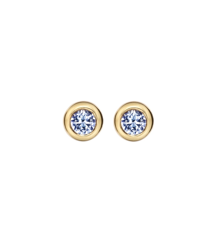 Photo: David Yurman Pavé 18kt gold earrings with tanzanites