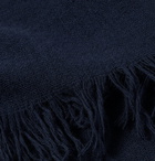 SALLE PRIVÉE - Ansel Fringed Wool and Cashmere-Blend Scarf - Blue