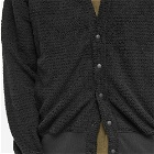 Nonnative Men's Dweller Polartec Fleece Cardigan in Black