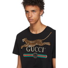 Gucci Black Classic Leopard T-Shirt