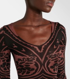 Wolford x Etro Tattoo paisley catsuit