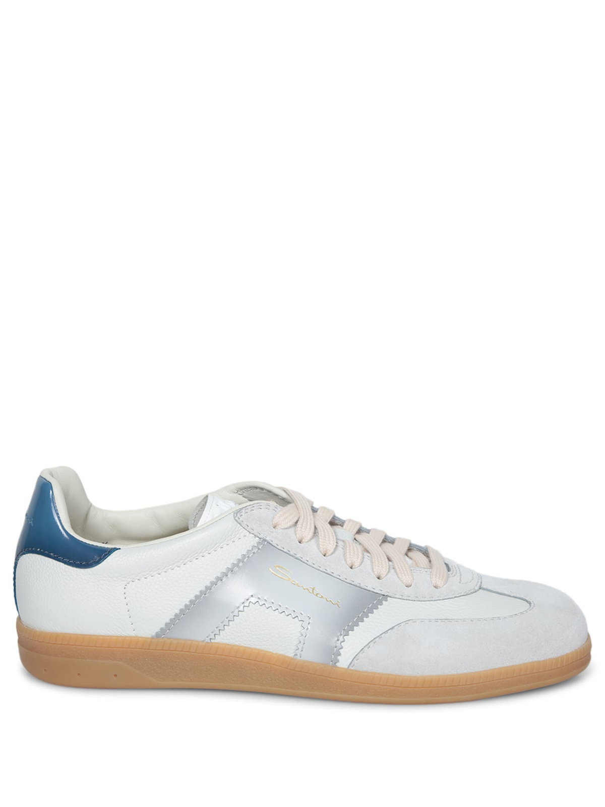 Santoni Olympic White/blue Sneakers Santoni