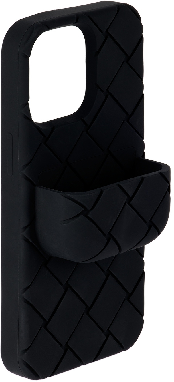 Bottega Veneta Black Intreccio iPhone 13 Pro Case