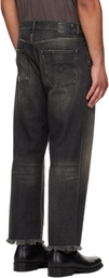 R13 Black Washed Boyfriend Jeans