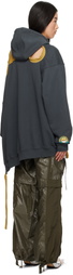 Andersson Bell Navy Ottolinger Edition Deconstructed Hoodie