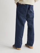 Nicholas Daley - Pleated Cotton-Blend Twill Trousers - Blue