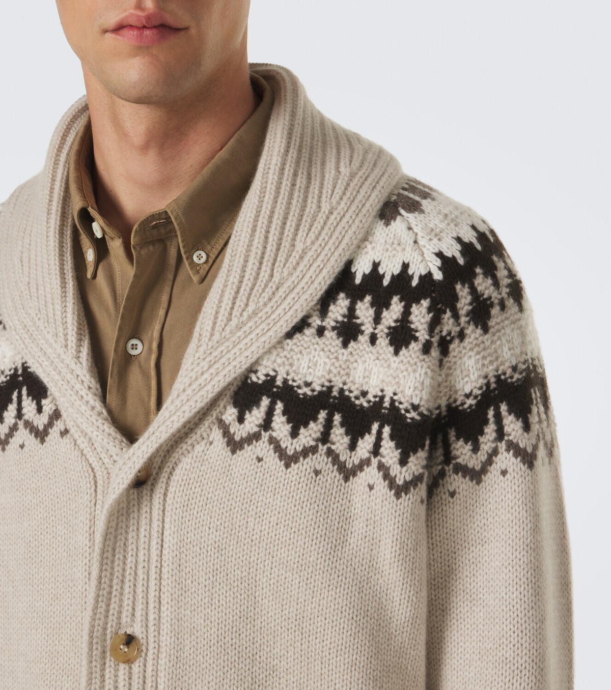Arch4 Mr Frostvale Fair Isle cashmere cardigan