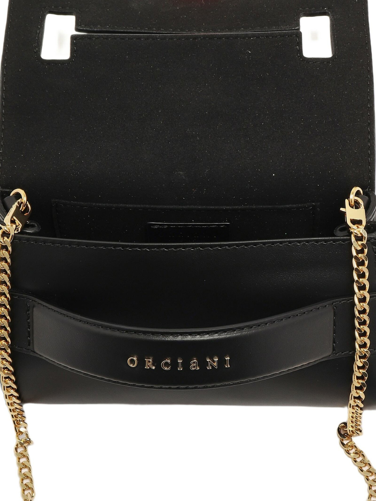 Orciani Gossip Chain Chain Vanity Oro Clutch