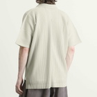 Homme Plissé Issey Miyake Men's Pleat Short Sleeve Shirt in Duomo Green