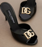 Dolce&Gabbana DG patent leather mules