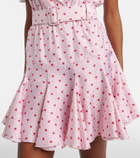 Rodarte Printed silk twill minidress