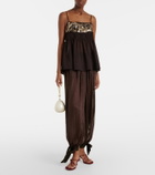 Xu Zhi Striped silk-blend wide-leg pants