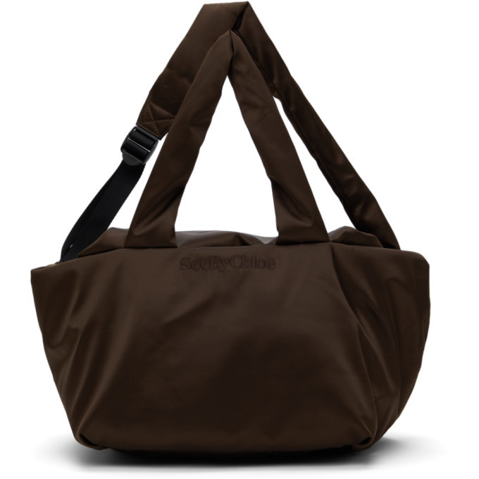 See by Chloe Brown Satin Tilly Tote See by Chloe