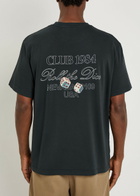 Club 1984 Roll The Dice Printed Cotton T-shirt Black